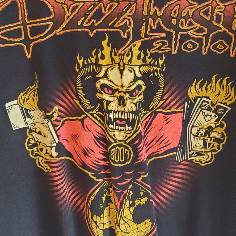 Ozzfest 2007 Tour Shirt Double-Sided Metal Concert Tee L